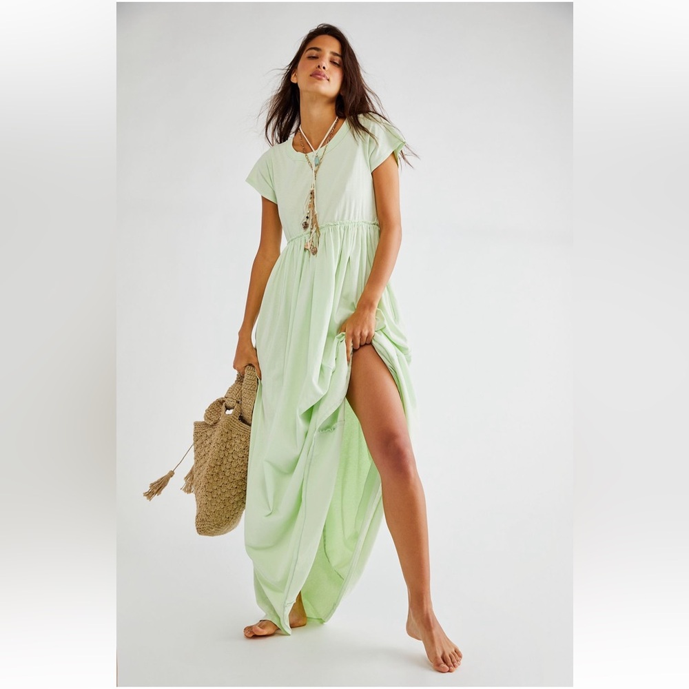 Free People Carissa Dress in Sea-foam Green